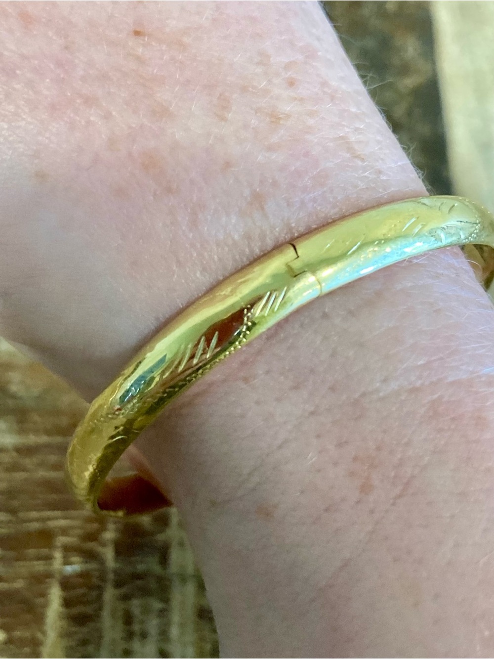 14k Gold Hinged Bangle Bracelet 7 Grams Scrap Broken Jewelry - Picture 12 of 17